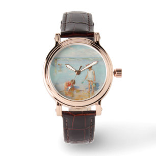 Kinderen op het Zee (Summer Beach Scene) Horloge