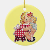 kinderen op keramisch keramisch Ornament (Achterkant)