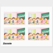 Kinderen op school Stickers (Vel)