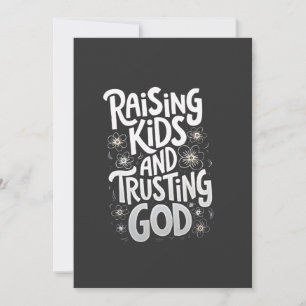 Kinderen opvoeden en God vertrouwen Moederdag Feestdagenkaart