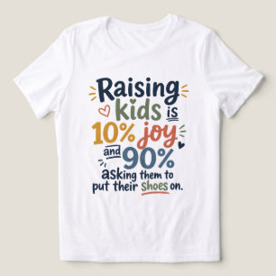 Kinderen opvoeden is 10 procent vreugde en 90 proc Tri-Blend shirt