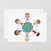 Kinderen over de hele wereld briefkaart (Voorkant / Achterkant)