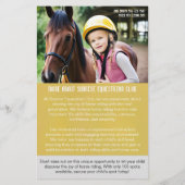 Kinderen Paardrijden Lesson Flyer met QR Codes (Achterkant)