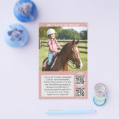 Kinderen Paardrijden Lesson Flyer met QR Codes (Enkel)