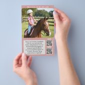 Kinderen Paardrijden Lesson Flyer met QR Codes (Hand)