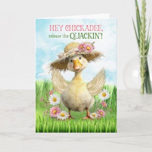 Kinderen PaasEend Laat de Kwakende Humor los Feestdagen Kaart