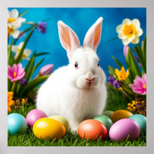 Kinderen Paashaas Poster – Knuffelige Tekenfilm Ko