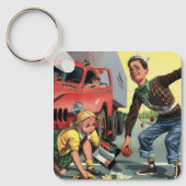 kinderen, padvinders veiligheidspatrouille voor m sleutelhanger (Voorkant)