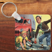 kinderen, padvinders veiligheidspatrouille voor m sleutelhanger (Voorkant)