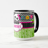 Kinderen Panda Beer Monogram Persoonlijke naam Mok (Voorkant rechts)