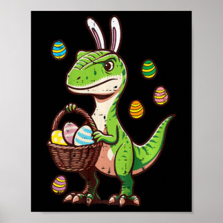 Kinderen Pasen Dinosaurus Trex Ei Jacht Jongens Ki Poster