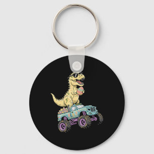 Kinderen Pasen T Rex Monster Truck Dino Grafisch  Sleutelhanger
