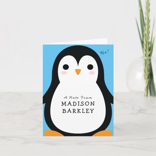 Kinderen Pinguïn Mooie Briefkaarten (Voorkant)