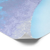 Kinderen pony kunst baby blauwe vierkante poster p (Hoek)