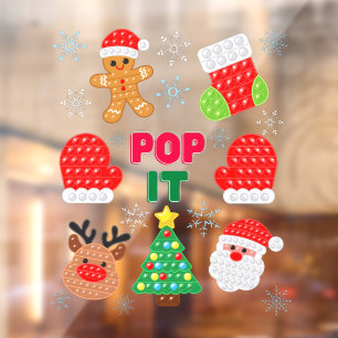 Kinderen Pop Het Kerst Bubbel Sinterklaas Rendier Raamsticker