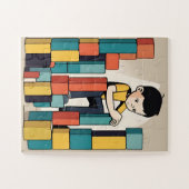 Kinderen puzzel met geschenkdoos (Horizontaal)