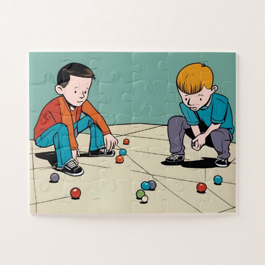 Kinderen puzzel met geschenkdoos legpuzzel (Horizontaal)