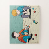 Kinderen puzzel met geschenkdoos legpuzzel (Verticaal)