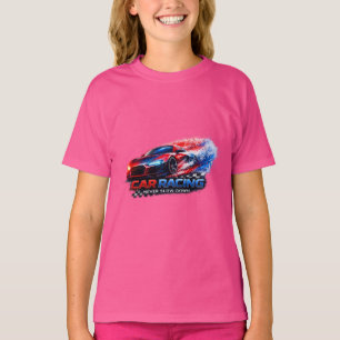 Kinderen Racen Auto Grafische T-Shirt – Leuke Snel