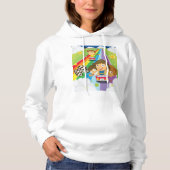 Kinderen racen op een regenbooghoodie hoodie (Voorkant)