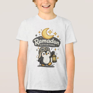 Kinderen Ramadan Avontuur Pinguïn Grafische T-Shir Tri-Blend Shirt