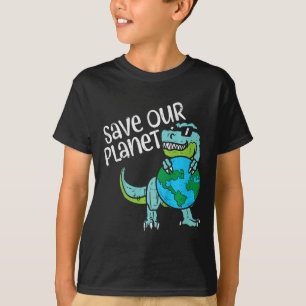 Kinderen redden onze planeet Trex Earth Schattigee T-shirt