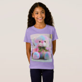 Kinderen Regenboogkleurige Knuffelbare T-shirts –  (Voorkant volledig)