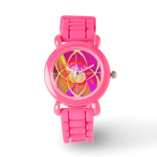 Kinderen roze Glitter Strap Horloge Vlinder