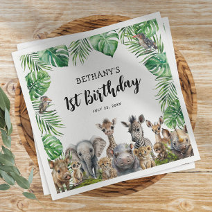 Kinderen Safari Dieren Feestje Servet