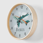 Kinderen Schattig Blauw Vliegtuig Reis Baby Jongen (Hoek)