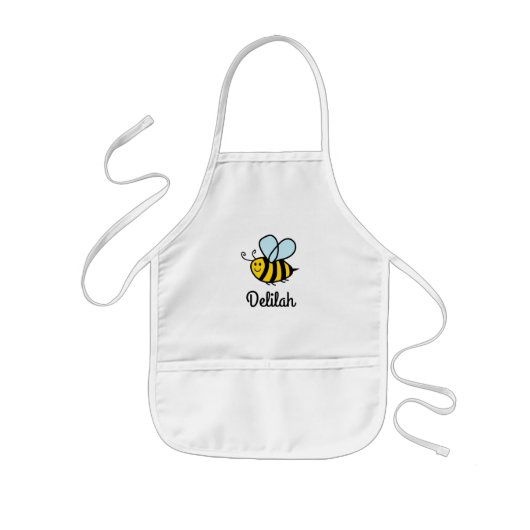 Kinderen schort met schattig bumble bee design (Voorkant)