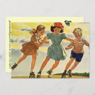  kinderen, Skater Birthday Party Invitation Kaart