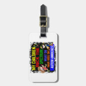 Kinderen slaan het spectrum autisme in bagagelabel (Voorkant verticaal)