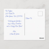 Kinderen Sledding Winter Gepersonaliseerde Kerst Briefkaart (Achterkant)