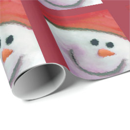 Kinderen Snow Man Kerstmis Cadeaupapier