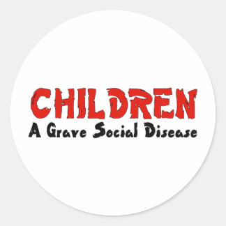 Kinderen Sociale Ziekte Ronde Sticker
