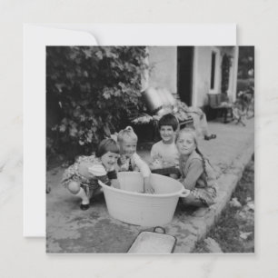 kinderen spelen feestdagenkaart