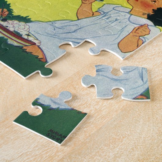 kinderen spelen meisjes en jongens die bubbels bl legpuzzel (Zijkant)