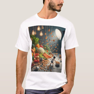"Kinderen spelen met groenten en fruit" T-shirt