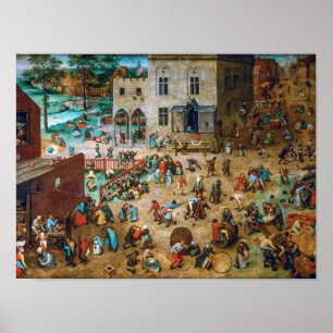 Kinderen spelen Pieter Bruegel de Oude Poster