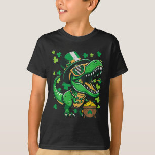 Kinderen St Patricks Dag Dinosaurus Saint Pattys T T-shirt
