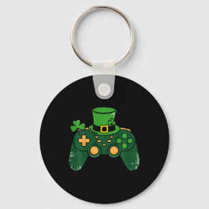 Kinderen St. Patrick's Dag Gamer Gamecontroller Kr Sleutelhanger
