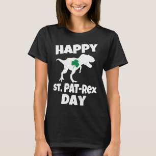 Kinderen St. Patrick's Day Dinosaur T-rex Grappige T-shirt