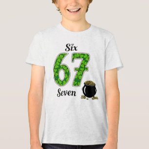 Kinderen St.Patrick's Day Zes Zeven Tri-Blend Shirt