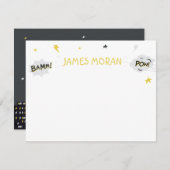 Kinderen Superhelden Notitiekaart Notitiekaartje (Voorkant / Achterkant)