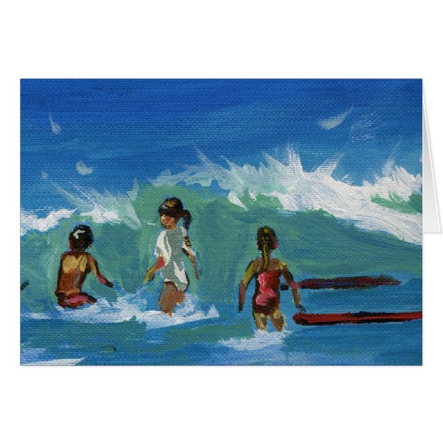 Kinderen surfen (Voorkant Horizontaal)
