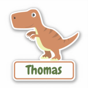 Kinderen T-Rex Dinosaurus Eigen Naam Label