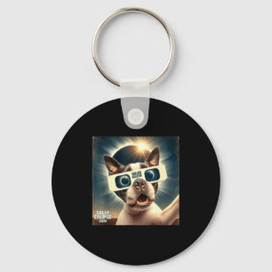 Kinderen T-shirt selfie Boston Terrier vrouwen man Sleutelhanger