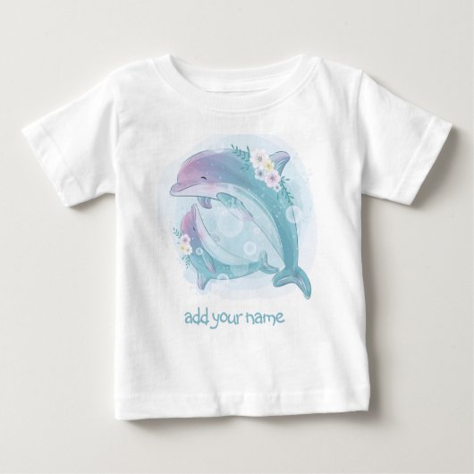 KINDEREN T-SHIRT : TWEE DOLPHINEN (Voorkant)