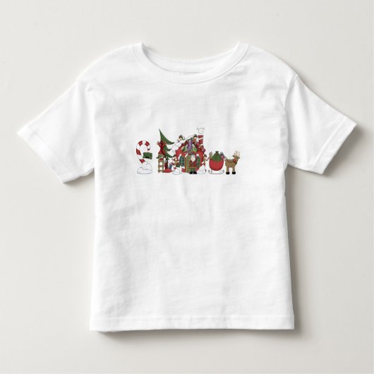 Kinderen T-Shirt van de workshop van Santa (Voorkant)